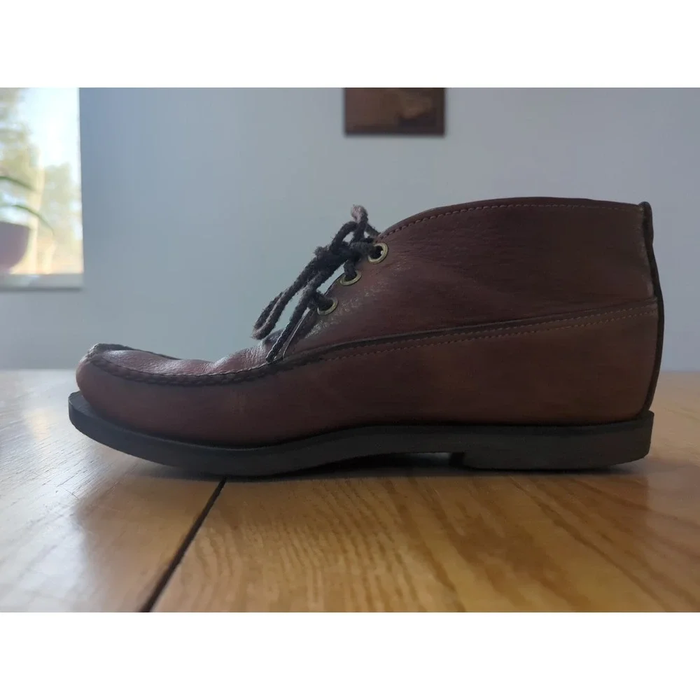 Gokey Company Sporting Chukka Ankle Leather Boots Moccasins Brown Mens 7.5 D